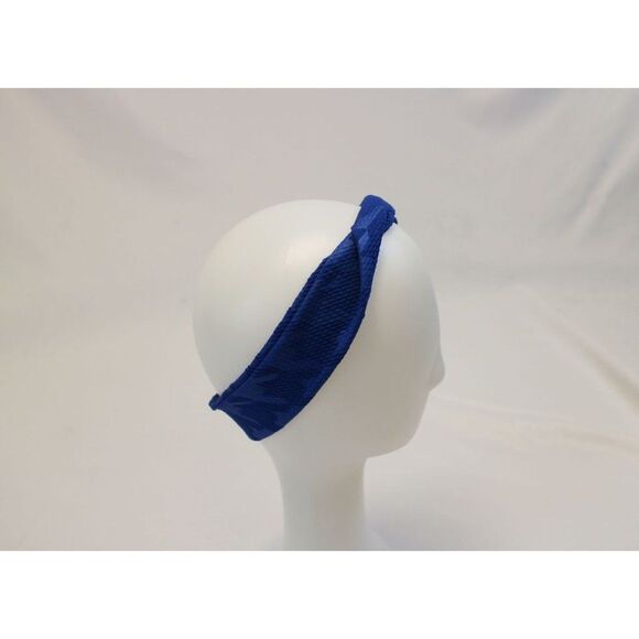 Blue Houndstooth Twist Headband - Picture 3 of 4